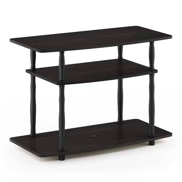Shop Black Friday Deals On Furinno Turn N Tube No Tools 3 Tier Tv Stands With Classic Tubes Espresso Black Overstock 28566949