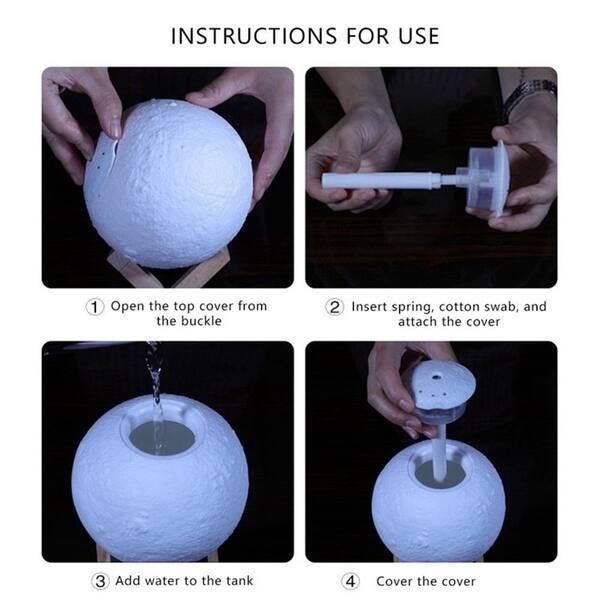 Shop Large Capacity 3d Led Moon Light Night Lamp Humidifier Touch