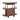 Somette Two Door Wine Trolley - 51.5"L x 15"W x 48"H