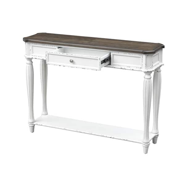 Somette Cottage Row One Drawer Console Table White 48 L X Somette Cottage Row One Drawer