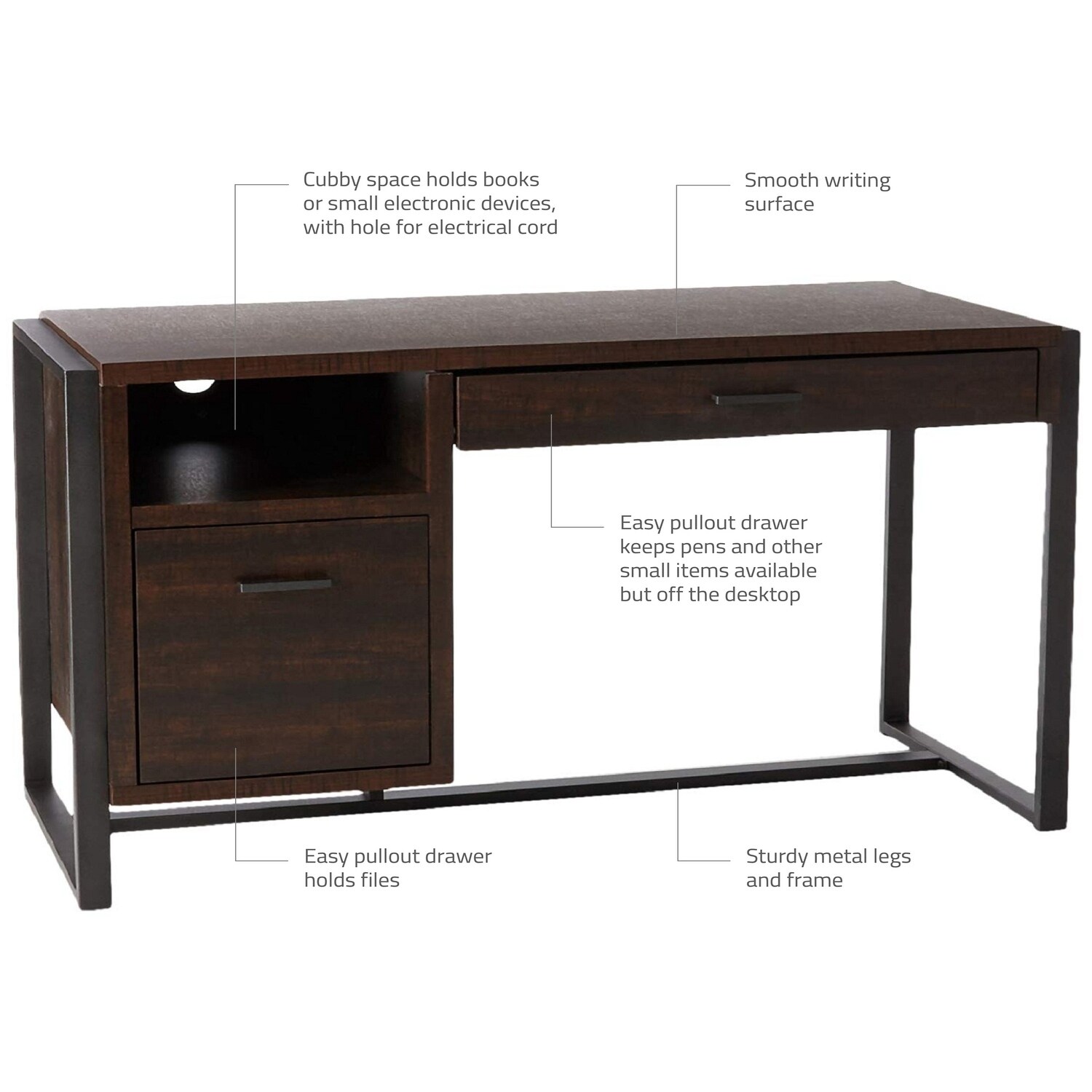 Shop Offex Combo Pack Student Writing Desk With 2 Shelf 5