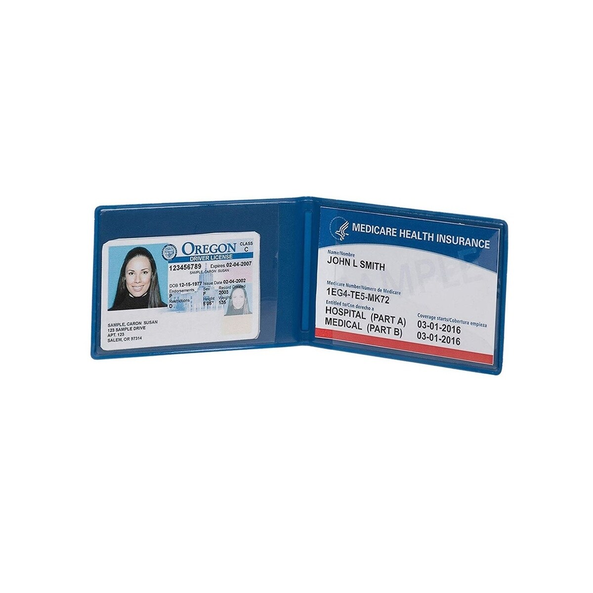 3-pack Medicare Card Id Holder, Medicare Card Protector With 2 Clear Card  Sleeves, Social Security Card, Bright Blue Card Sleeve, 3.8 X 2.5 Inches :  Target