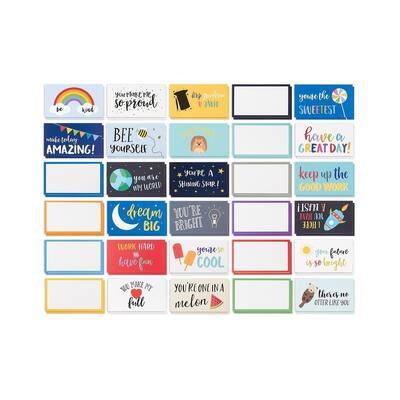 60-Pack Lunch Box Tiny Notes Colorful Surprise Cards for Kids School Love
