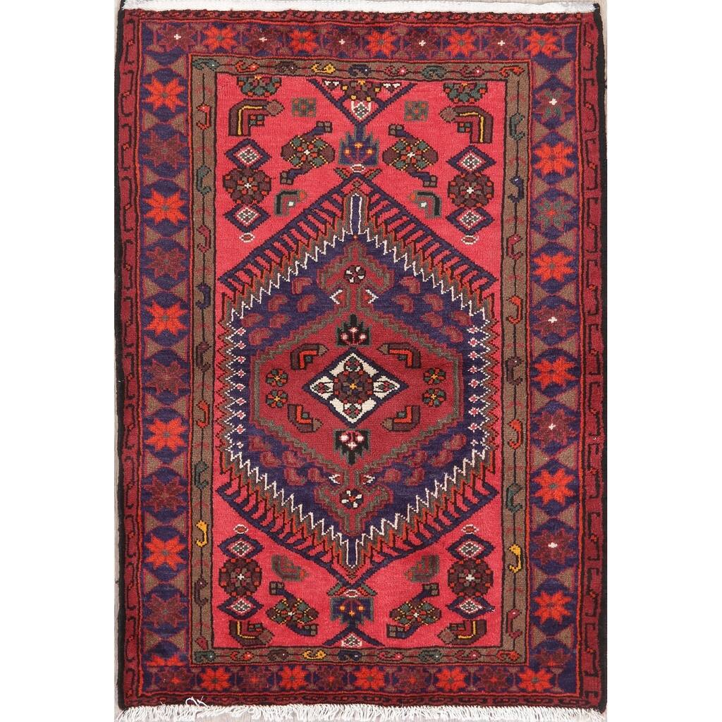 Traditional Hamedan Hand Knotted Persian Oriental Area Rug Wool - 4'8" x 3'4"