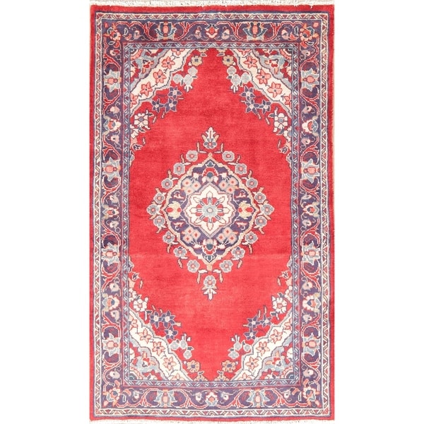 Mahal Oriental Hand Knotted Vintage Persian Wool Area Rug - 6'0" x 3'6"