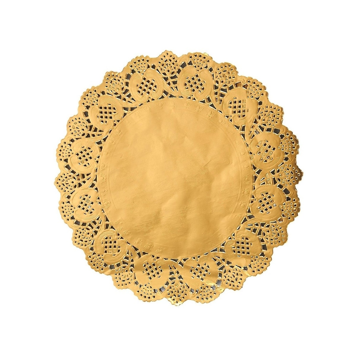 100pcs Gold Round Paper Lace Doilies Paper Placemats Doily
