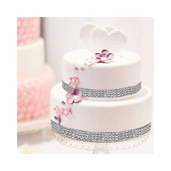 Shop 2 Pack 10 Yard Diamond Rhinestone Wrap Roll For Wedding Cake