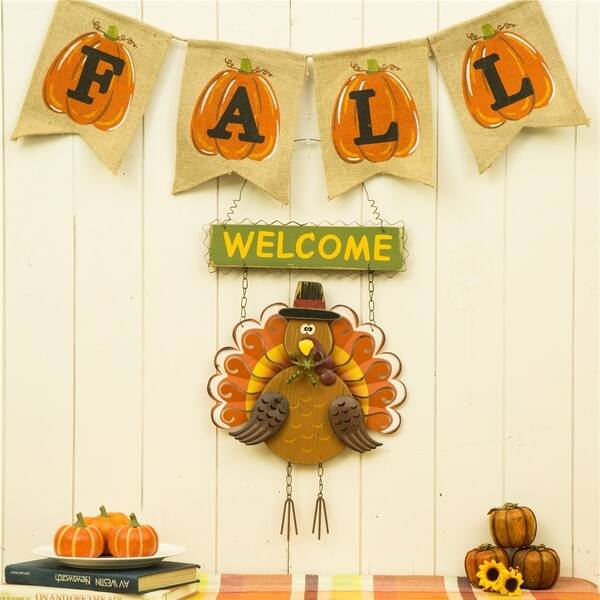 Shop Glitzhome Thanksgiving Wooden Turkey Decor On Sale Free