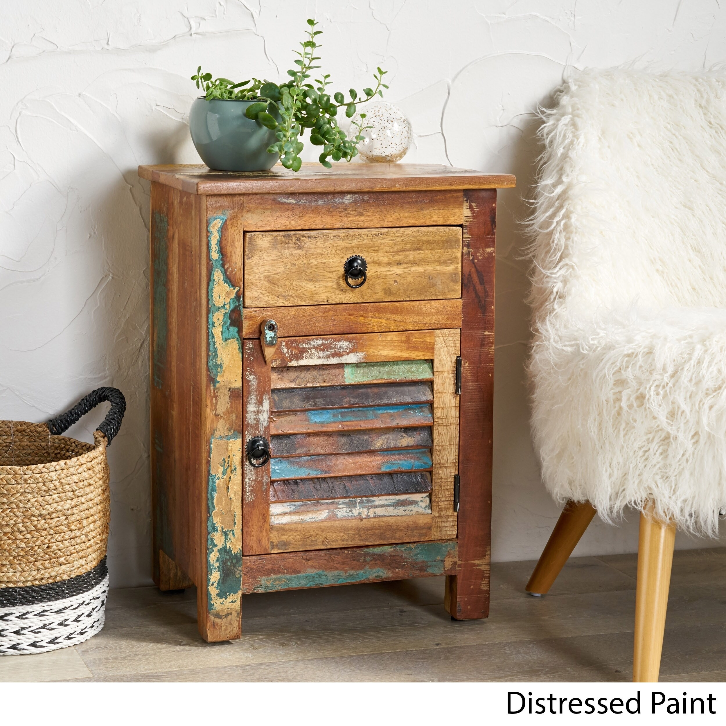 Shop Laveer Wooden Side Table With Drawer By Christopher Knight