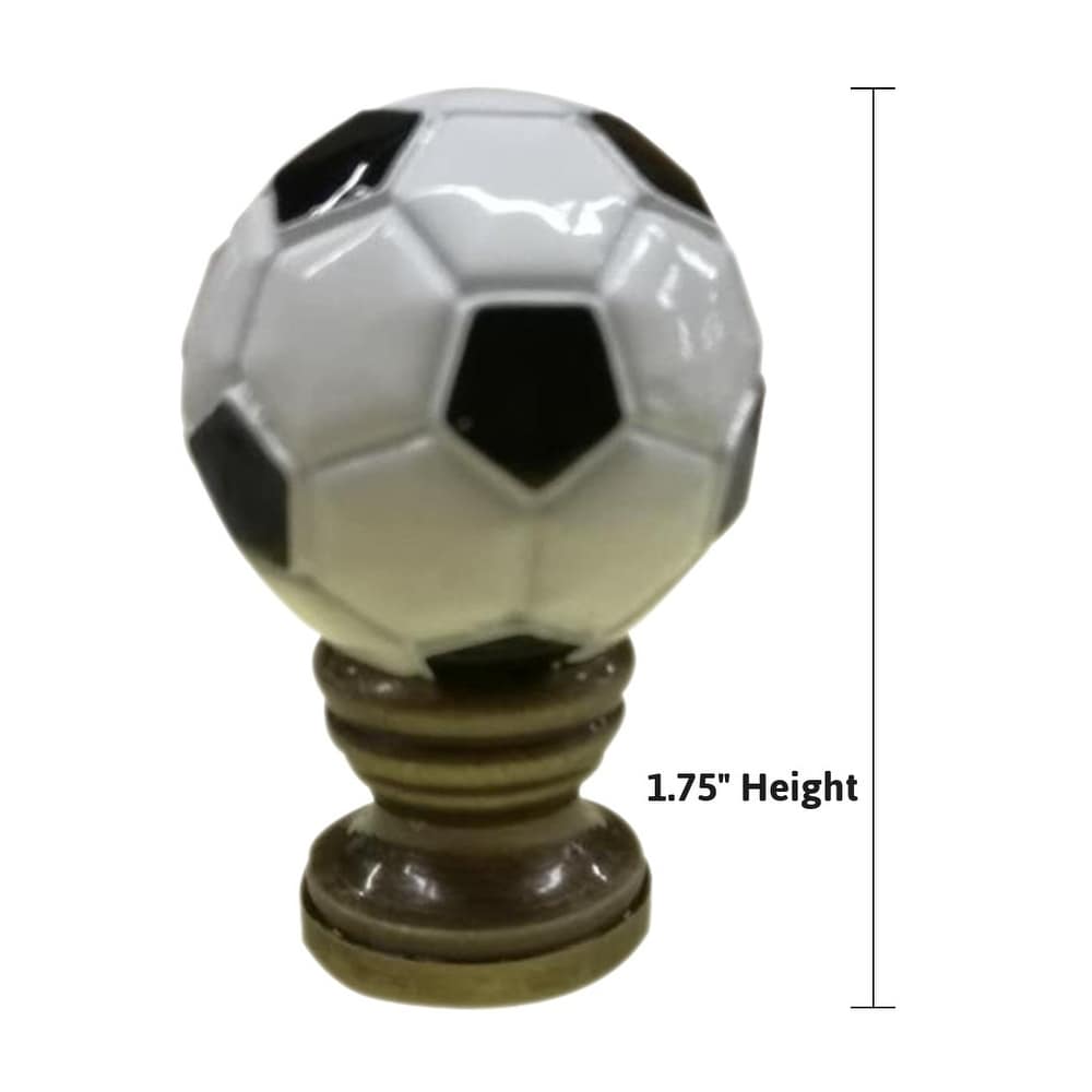 Alloy Soccer Ball Ceiling Fan Pull Antiqued Brass Base 1 75 H