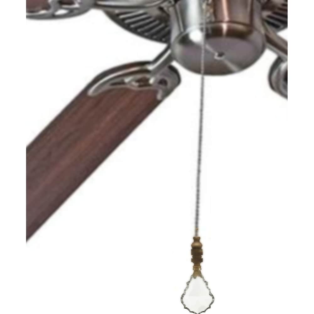 Crystal Gothic Cross Ceiling Fan Pull Antique Metal Chain 2 38 H