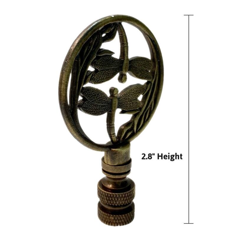 Double Dragonfly Ceiling Fan Pull Antique Brass 2.8"h