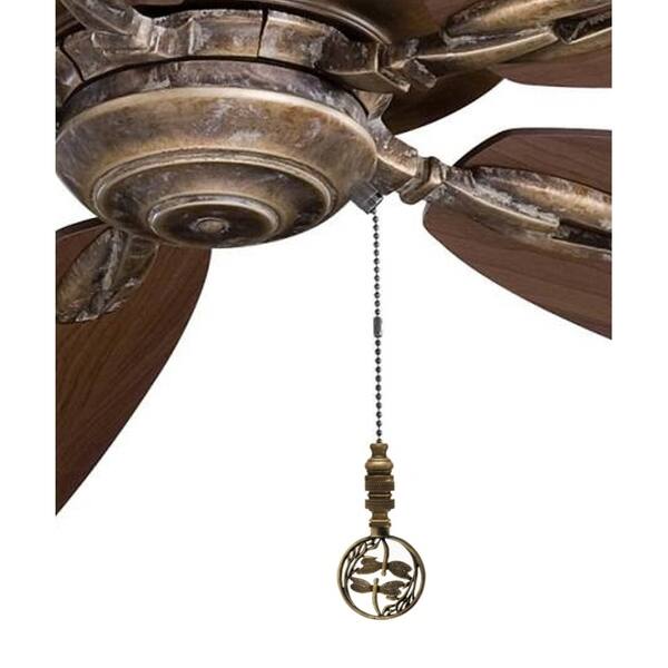 Shop Double Dragonfly Ceiling Fan Pull Antique Brass 2 8 H