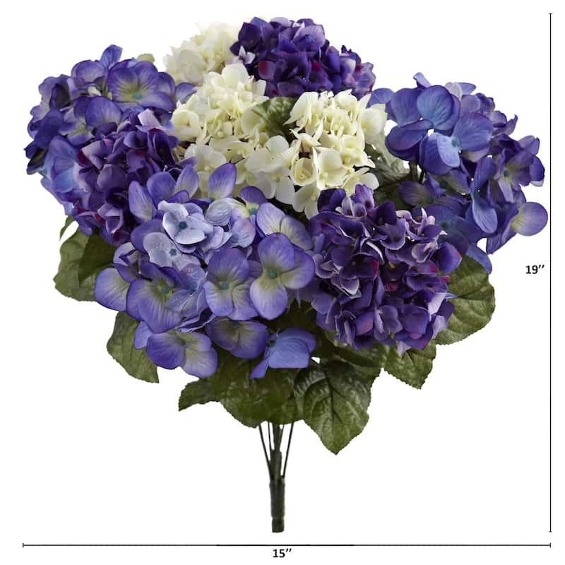 19" Hydrangea Artificial Plant (Set of 3)