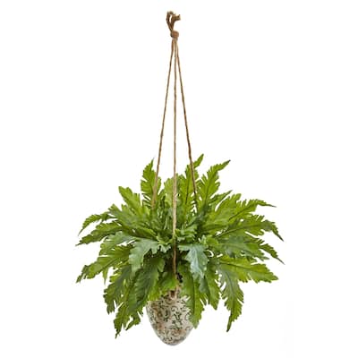 29" Fern Artificial Plant in Hanging Vase