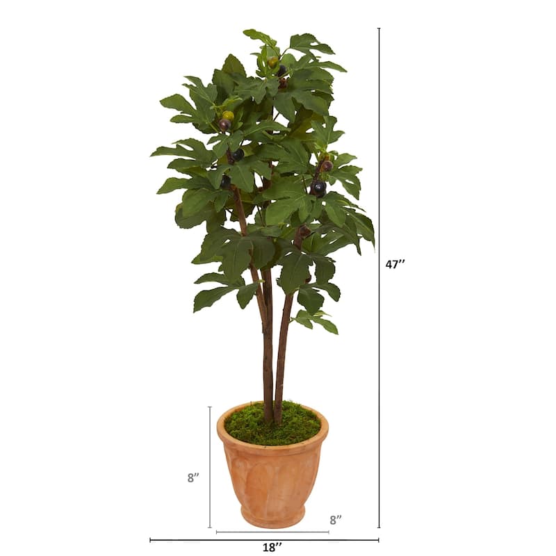 47" Fig Artificial Tree in Terra-Cotta Planter