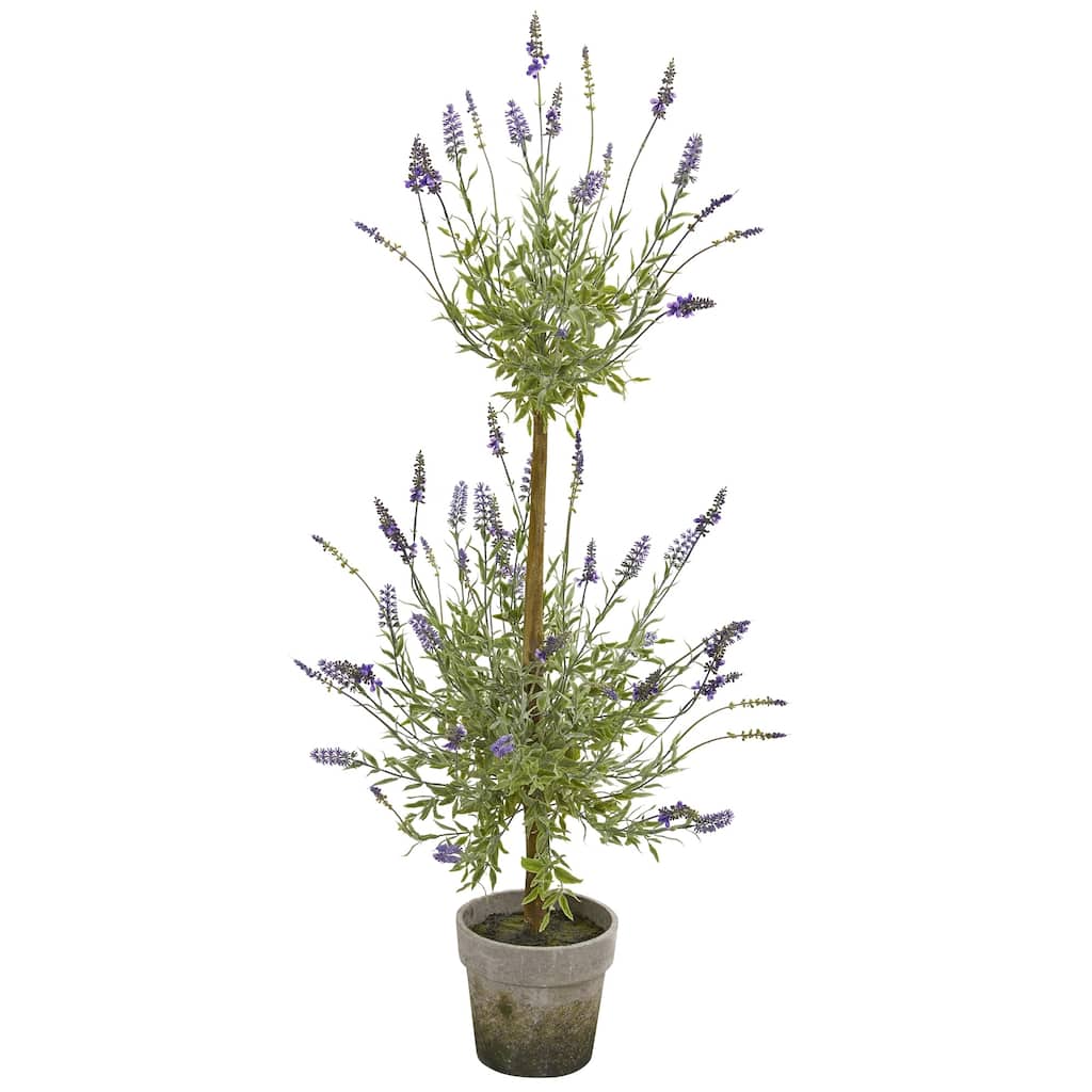 34" Lavander Topiary Artificial Tree
