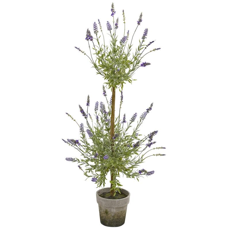 34" Lavander Topiary Artificial Tree