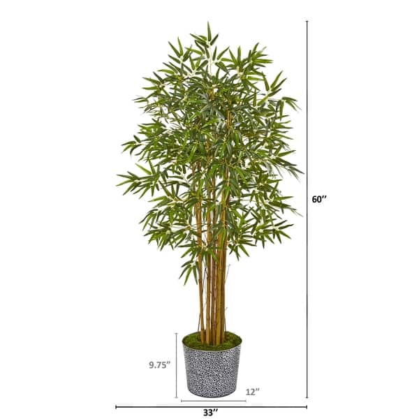 5' Bamboo Artificial Tree in Tin Planter - Bed Bath & Beyond - 28572125