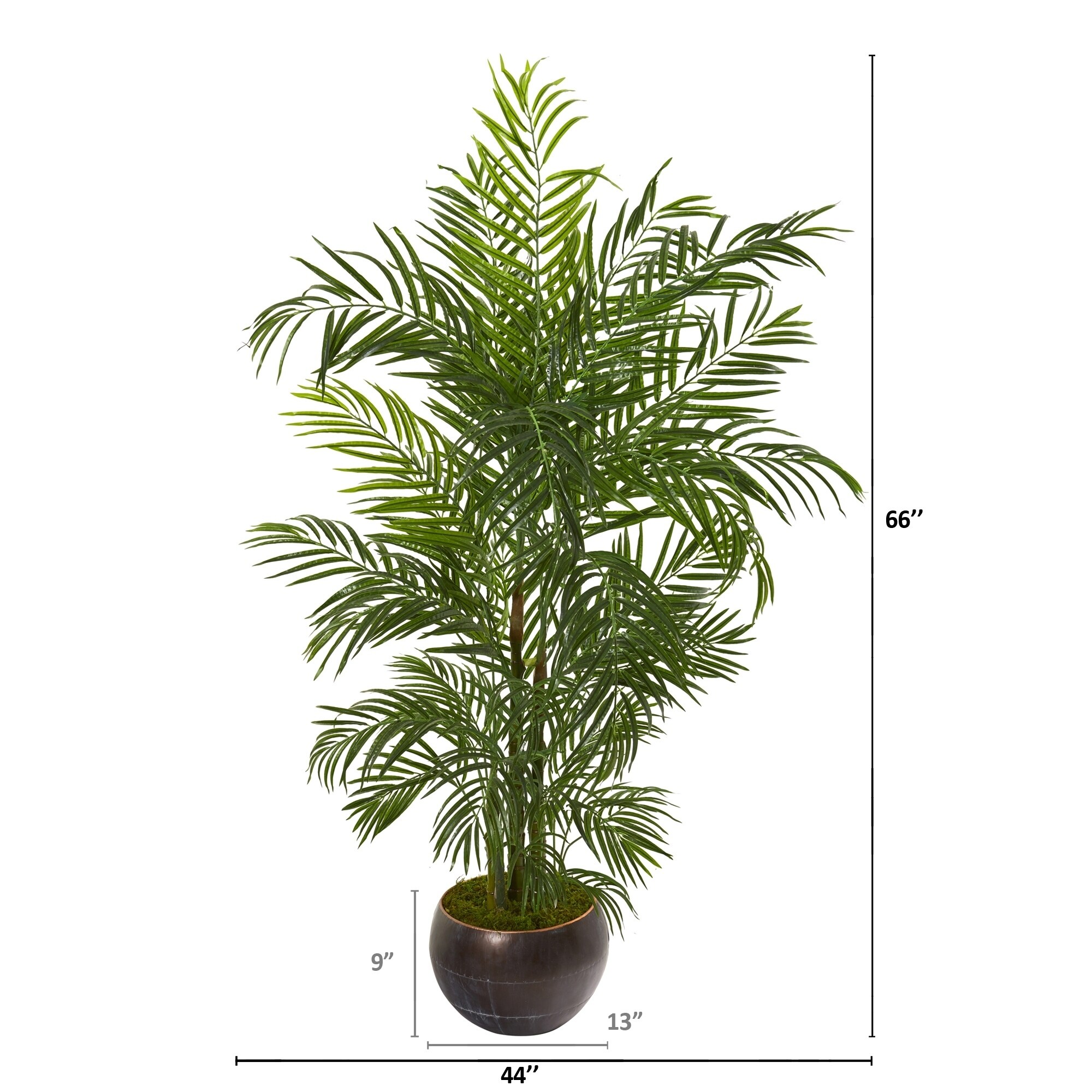 Nearly Natural 5 ft. Robellini Palm Silk Tree