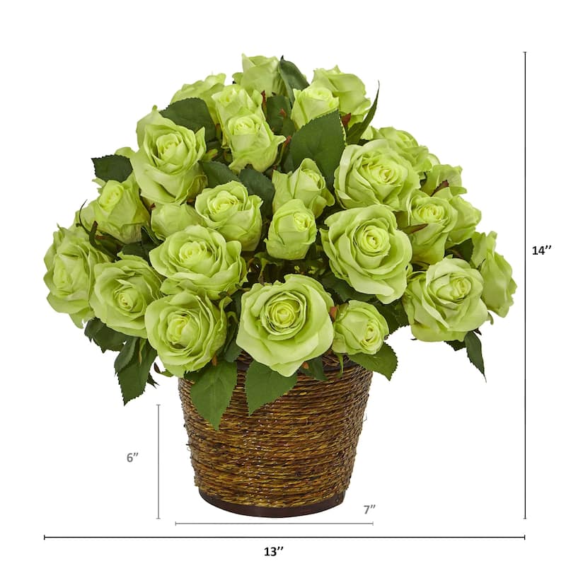 Rose Artificial Arrangement in Basket