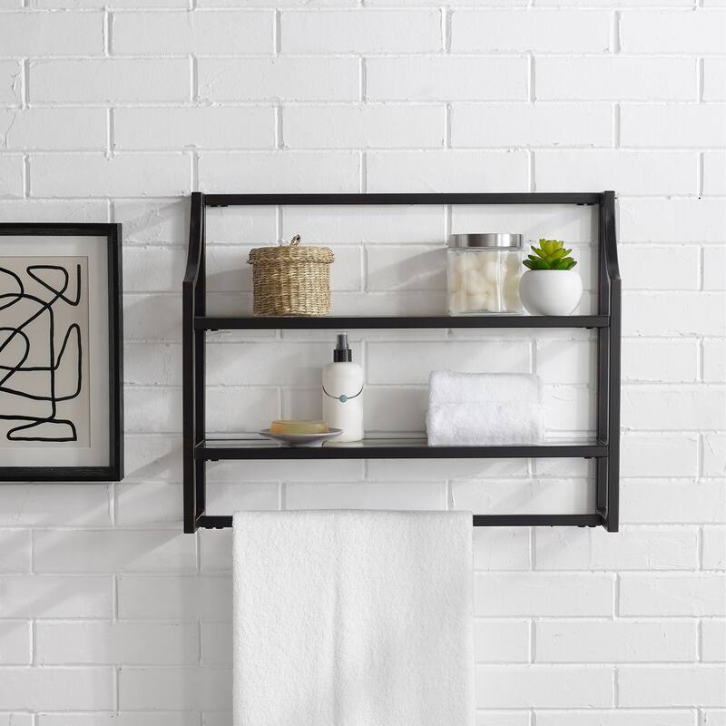 Crosley Aimee Oil-rubbed Bronze Wall Shelf