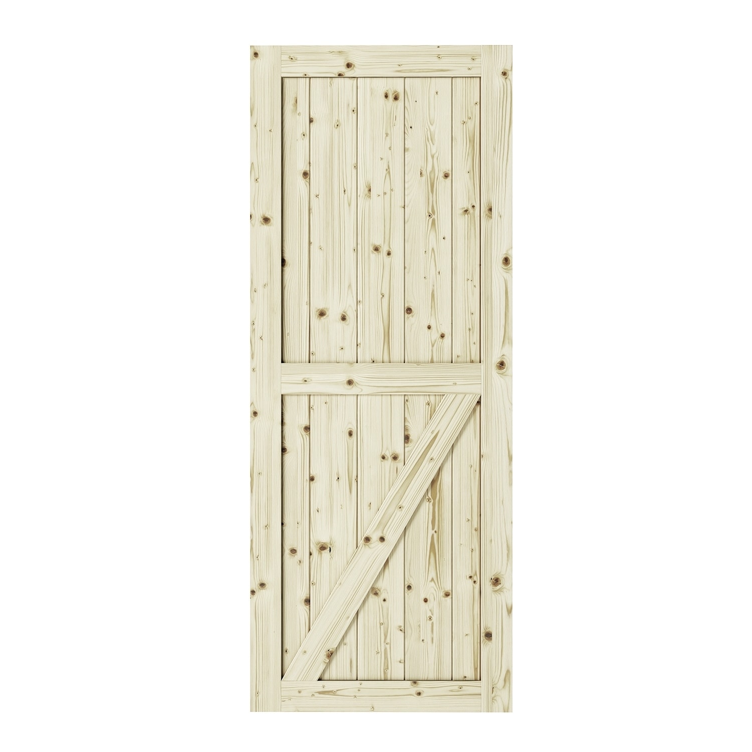 Half Check Barn Door With Half Z Brace 37 In