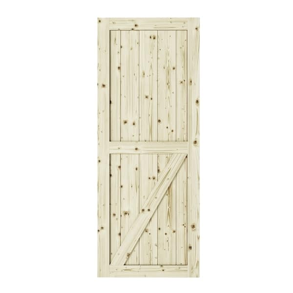 Half Check Barn Door With Half Z Brace 37 In