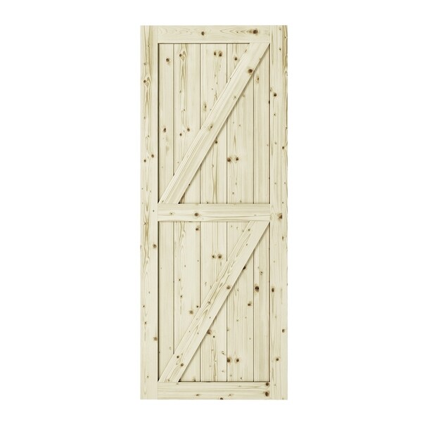 Full Check Barn Door 37 in. Double Z Brace
