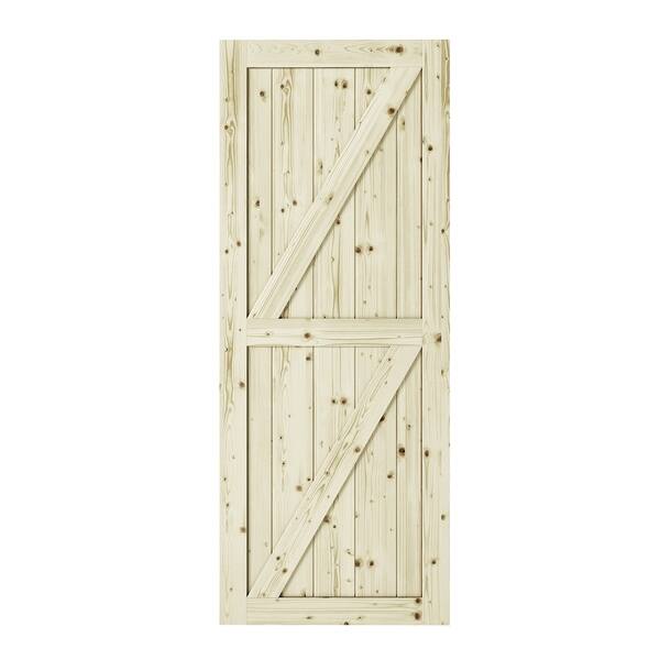 Shop Full Check Barn Door 37 In Double Z Brace Free Shipping