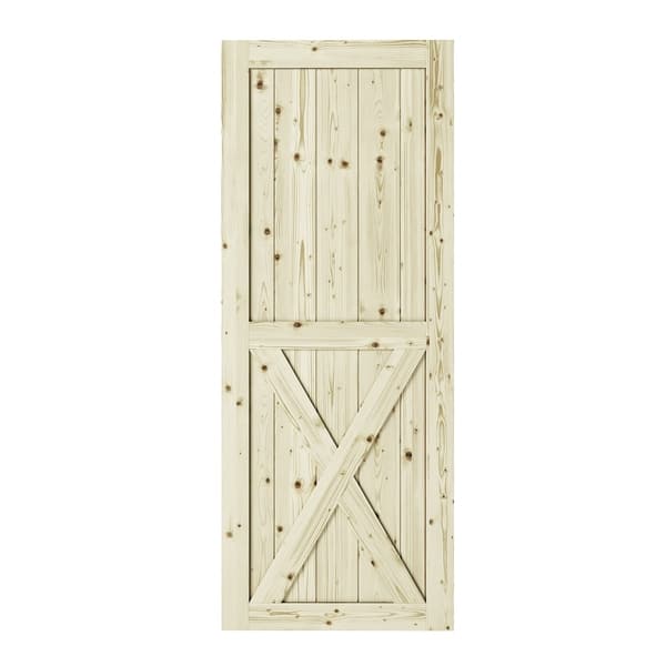 Shop Half Cross X Brace Barn Door 37in Free Shipping Today