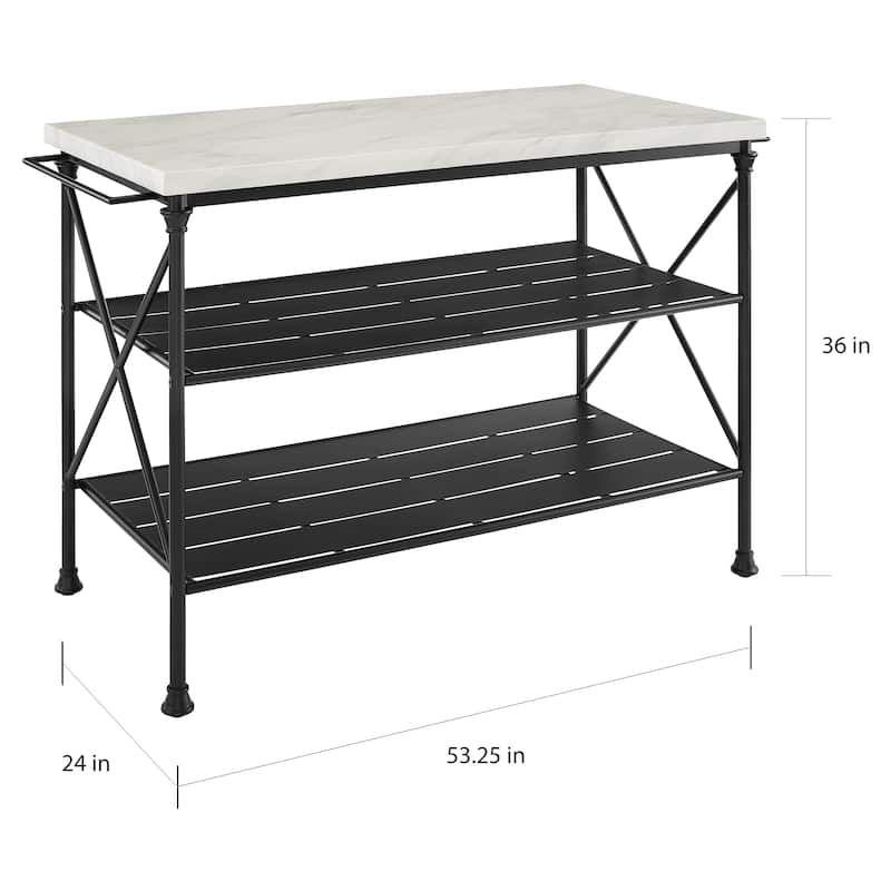Crosley Madeleine Kitchen Island - 24" x 53.25"w x 36"h