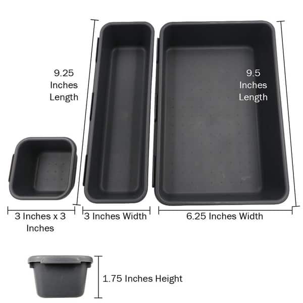 Shop Evelots Interlocking Drawer Organizer Storage Bins Office