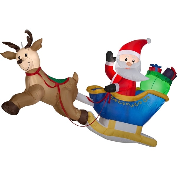 flying santa sleigh toy