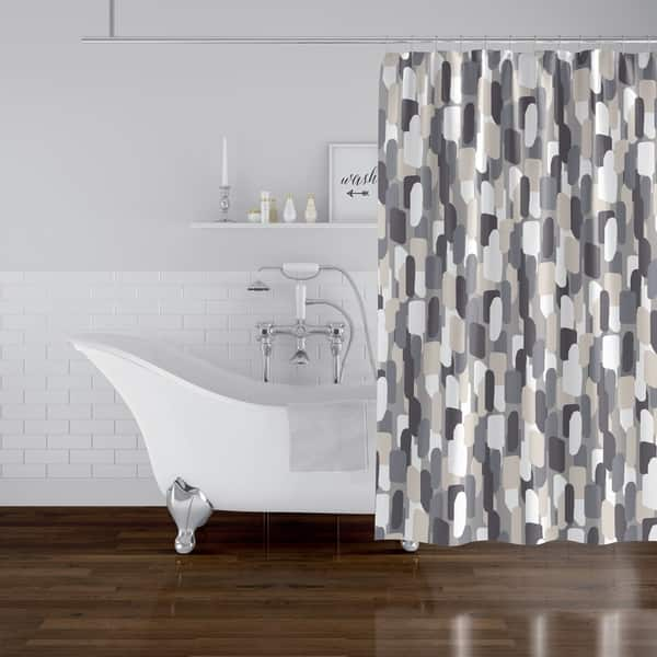 NEVALI V LIGHT GRAY Shower Curtain By Kavka Designs - Bed Bath & Beyond ...