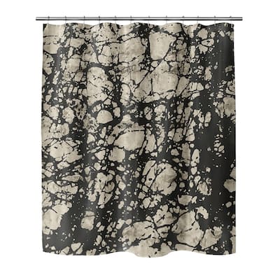 MARBLE BLACK SMALL Shower Curtain by Kavka Designs