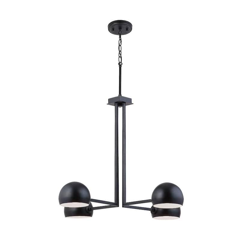 Hadley 4-light Matte Black Chandelier