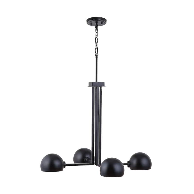 Hadley 4-light Matte Black Chandelier