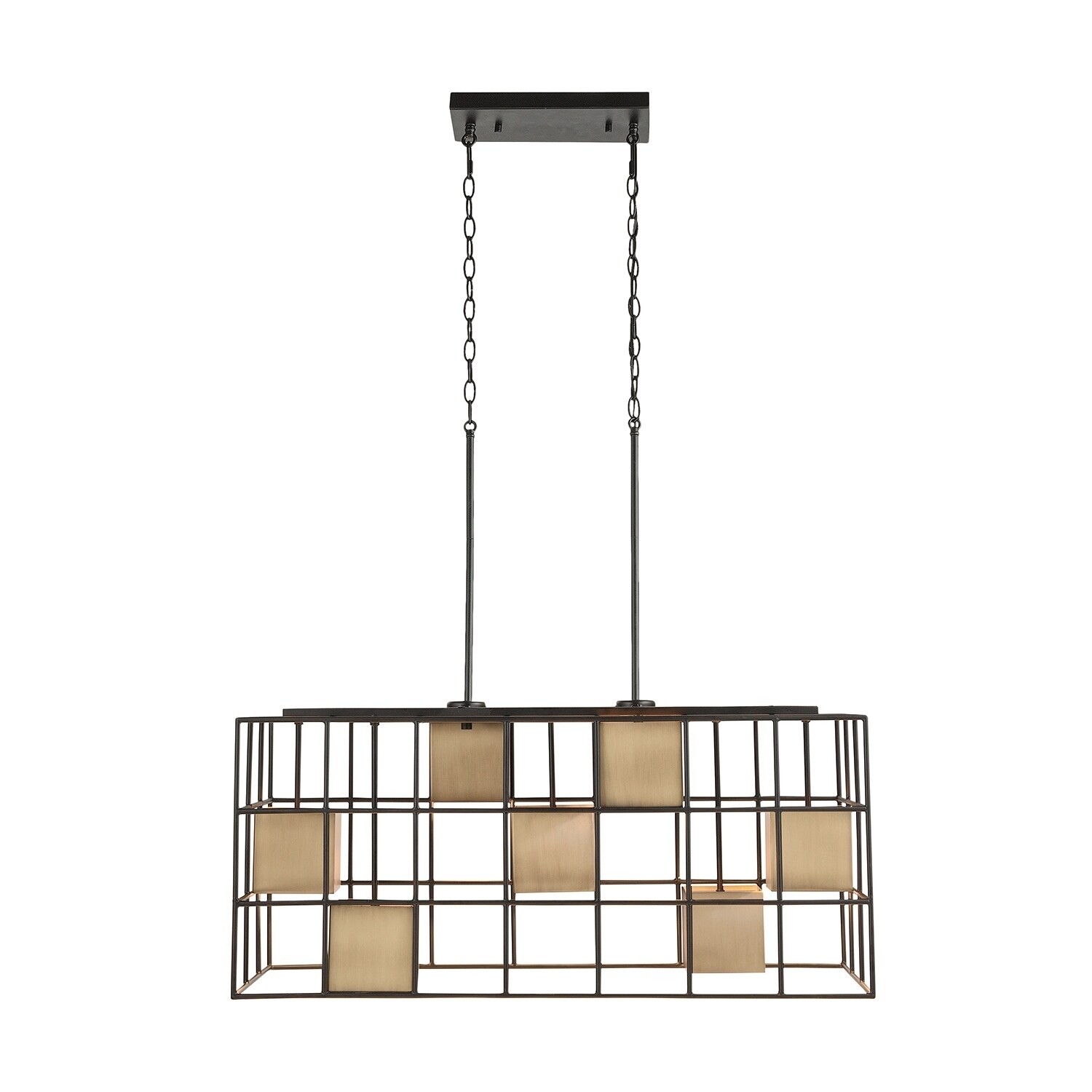 Paxton 7-light Aged Brass/Black Island Fixture - Chandeliers For Bedrooms by Overstock.com