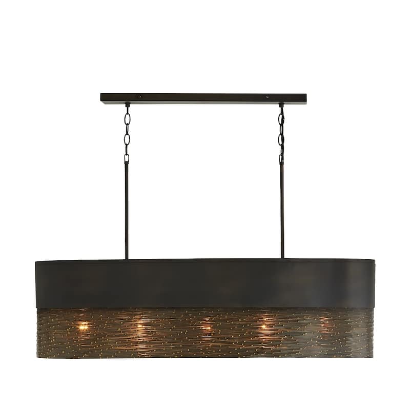 Sana 5-light Grey Iron Island Fixture/ Chandelier