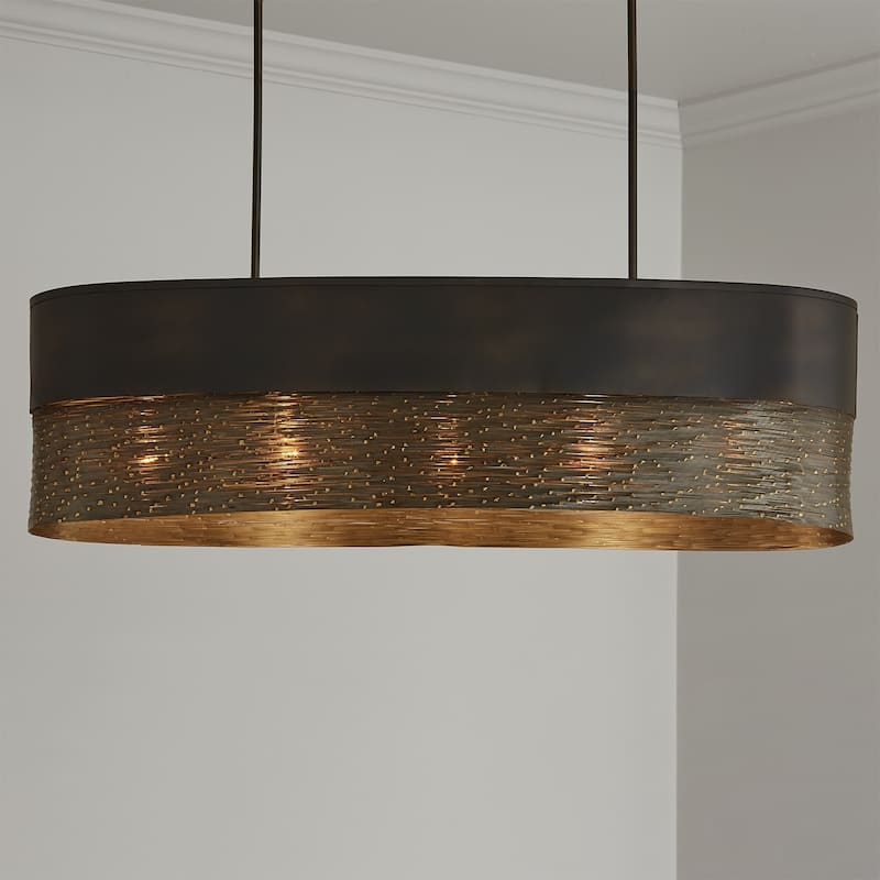 Sana 5-light Grey Iron Island Fixture/ Chandelier