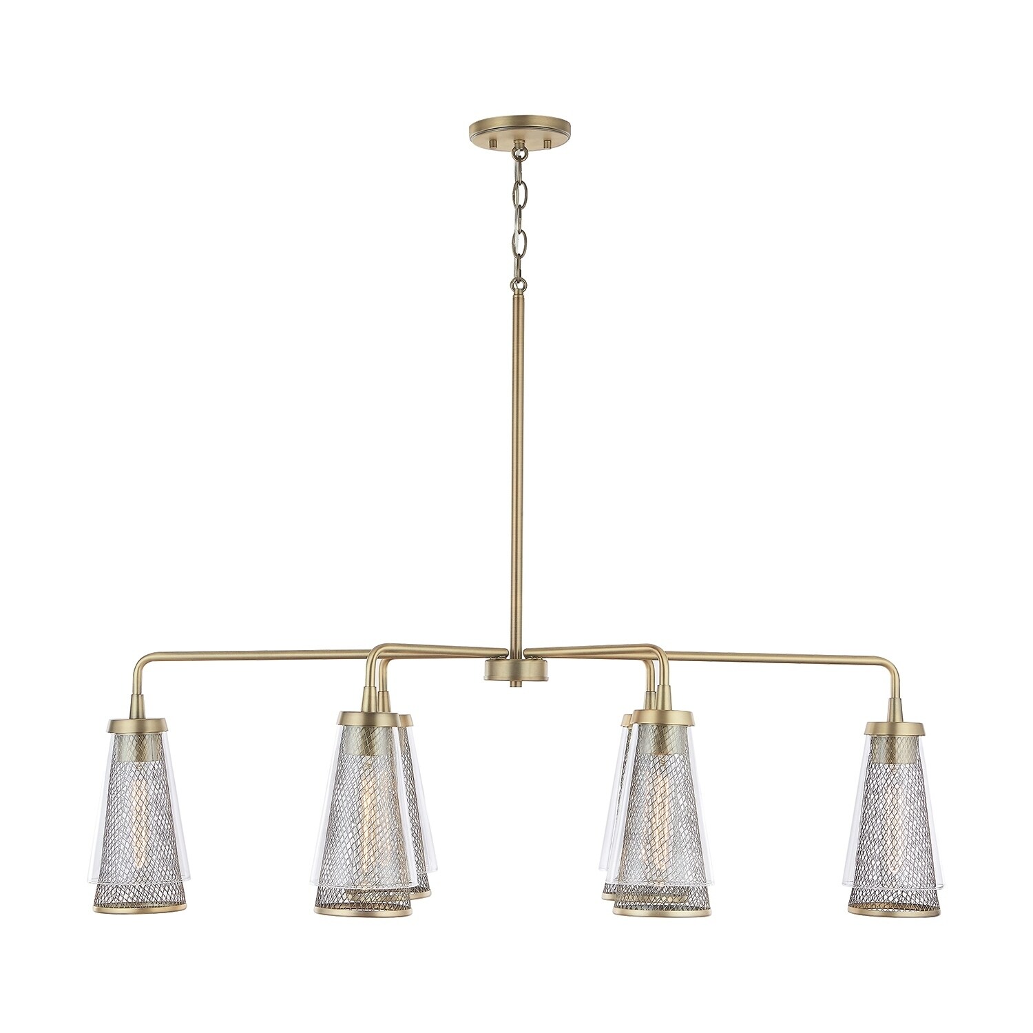 Abbott 6-light Aged Brass Island Fixture - Chandeliers For Bedrooms by Overstock.com