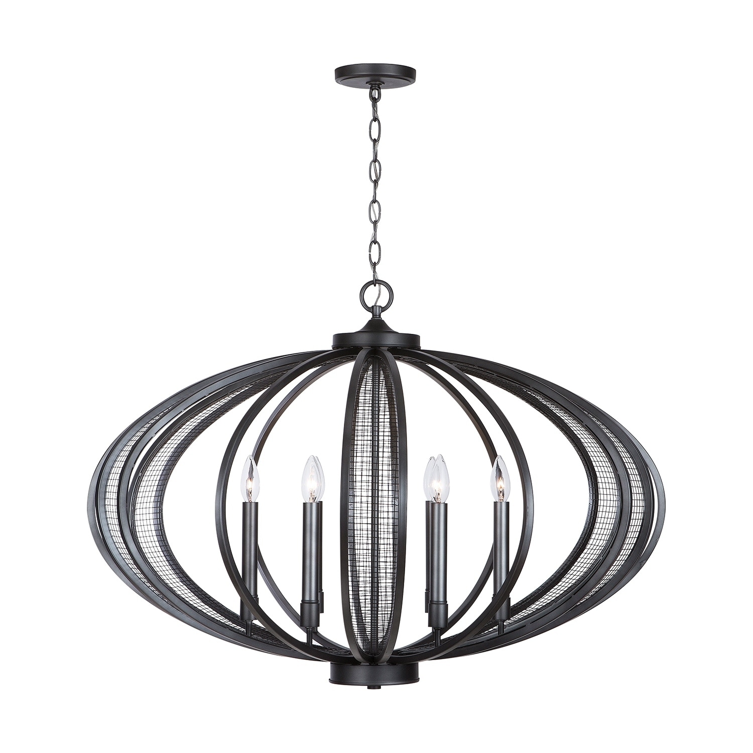 Hera 6-light Midnight Grey Chandelier - Chandeliers For Bedrooms by Overstock.com