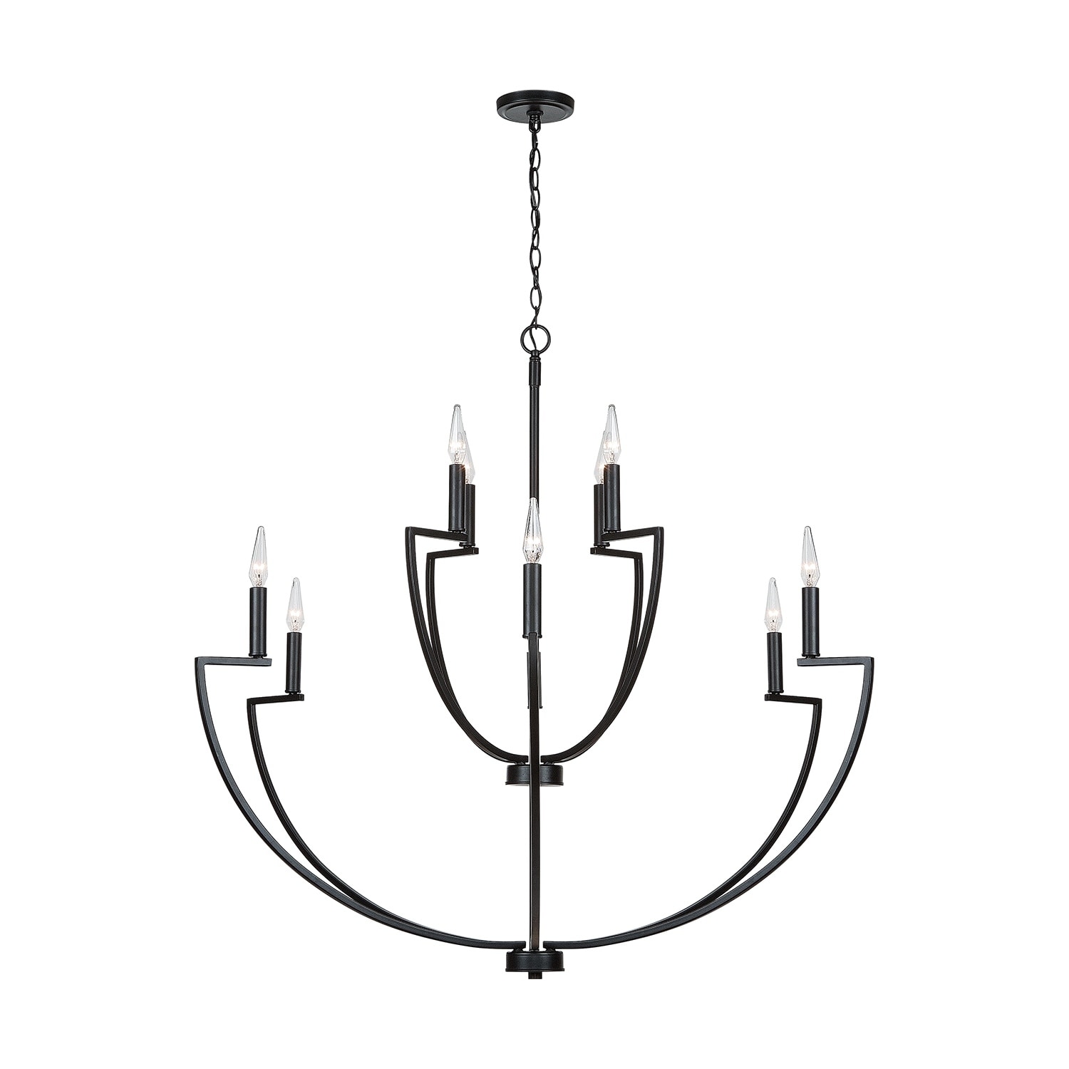 Palmer 10-light Matte Black Chandelier - Chandeliers For Bedrooms by Overstock.com