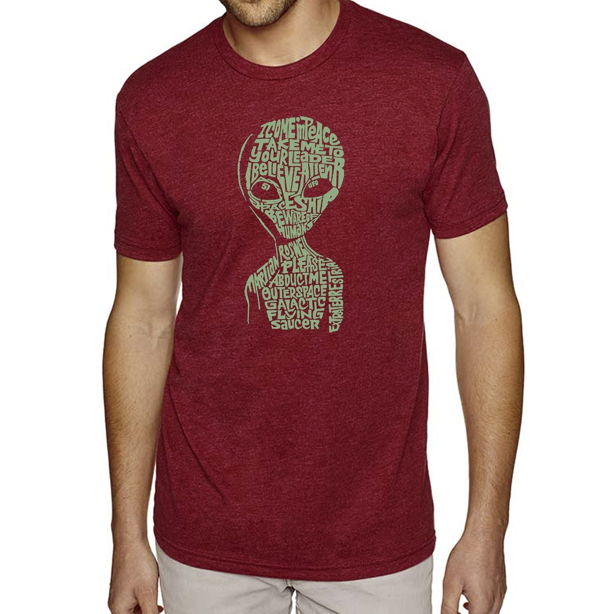 Men/'s Word Art Hooded Sweatshirt Alien