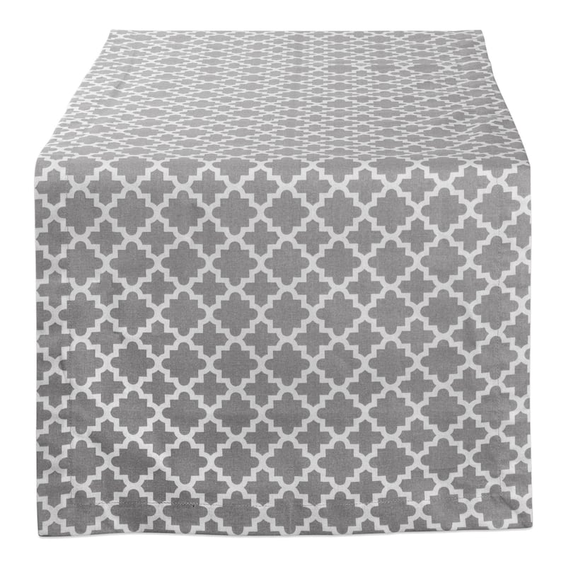 DII Gray Lattice Table Runner