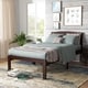 preview thumbnail 4 of 14, Amaryllis Contemporary Twin Wood Platform Kid Bed with Slatted Headboard by Taylor & Olive Espresso