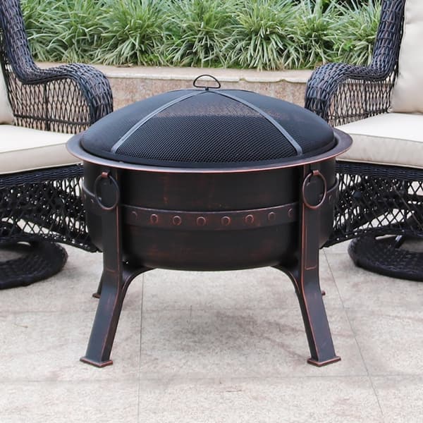 Shop Havenside Home Chaffrey 32 Inch Copper Finish Fire Pit With