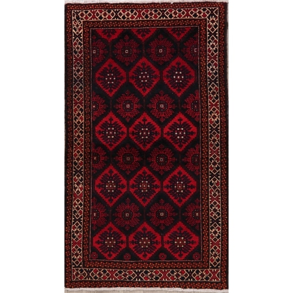 Balouch Oriental Hand Knotted Wool Persian Transitional Area Rug - 6'10" x 3'10"