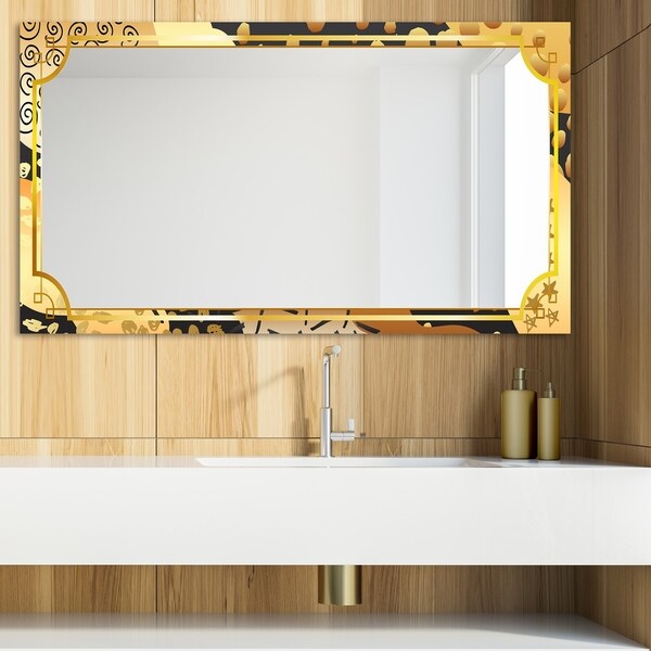 Designart 'Playful Gold 11' Glam Mirror - Modern Vanity Mirror